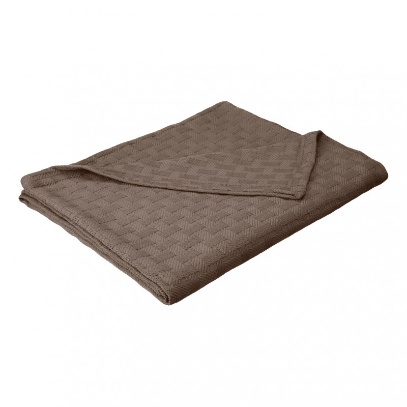 Blanket-bas Fq Cl Full & Queen Cotton Blanket Basket Weave - Charcoal