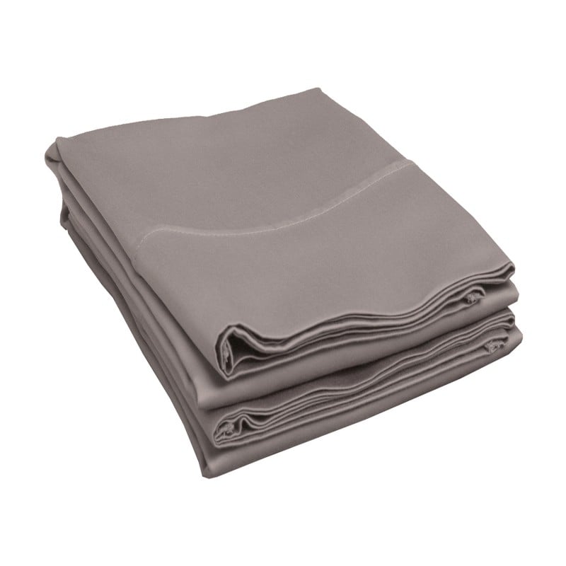 C500kgpc Slgr 500 King Pillow Cases, Cotton Solid - Grey