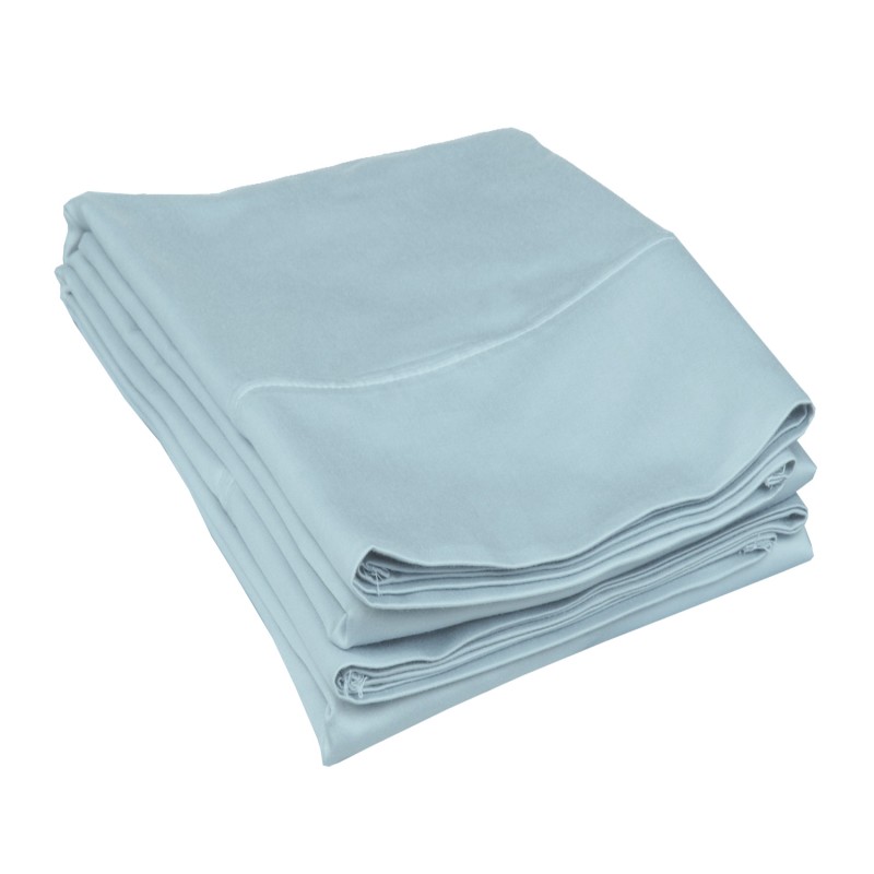 500 Standard Pillow Cases, Cotton Solid - Light Blue