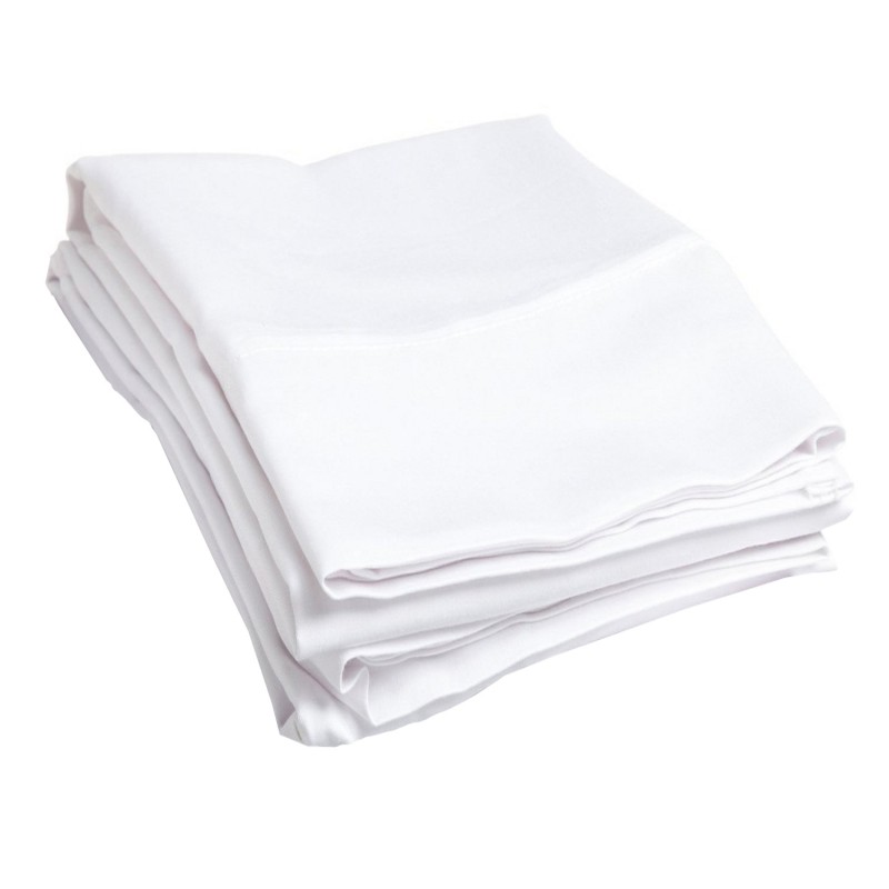C500sdpc Slwh 500 Standard Pillow Cases, Cotton Solid - White