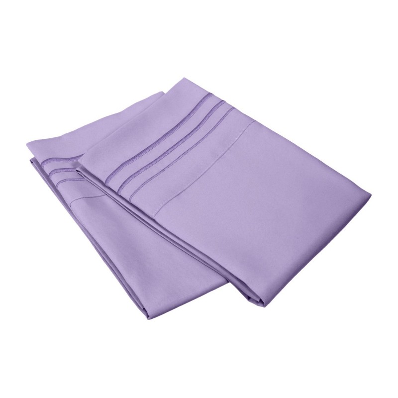 -executive 3000 Mf3000kgpc 3lli Executive 3000 Series King Pillow Cases, Solid, 3 Line Embroidery - Lilac