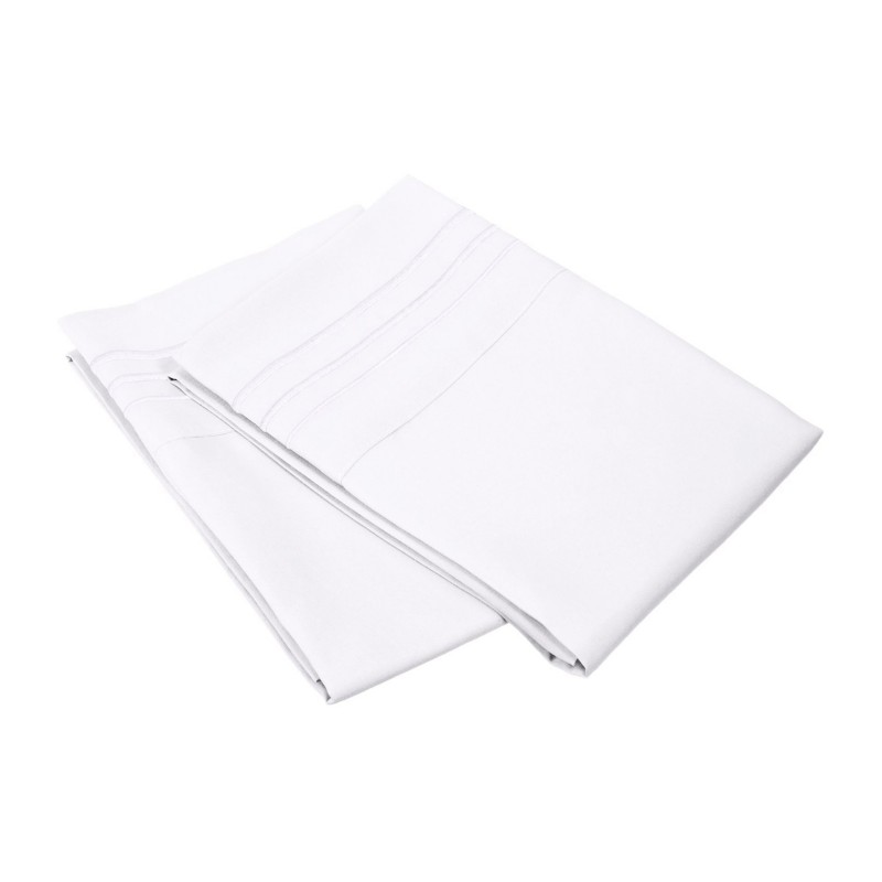 -executive 3000 Mf3000kgpc 3lwh Executive 3000 Series King Pillow Cases, Solid, 3 Line Embroidery - White