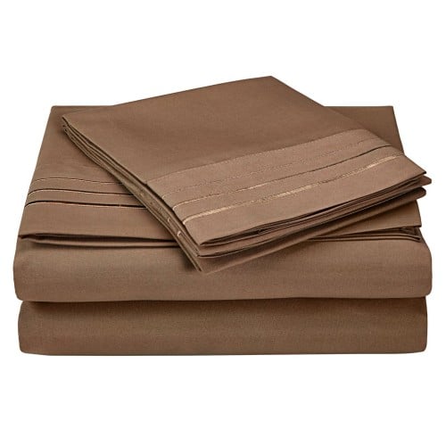 -executive 3000 Mf3000xlsh 3ltp Executive 3000 Series Twin Xl Sheet Set - 3 Line Embroidery, Taupe