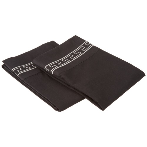 -executive 3000 Mf3000sdpc Rebkgr Executive 3000 Series Standard Pillow Cases, Regal Embroidery - Black & Grey