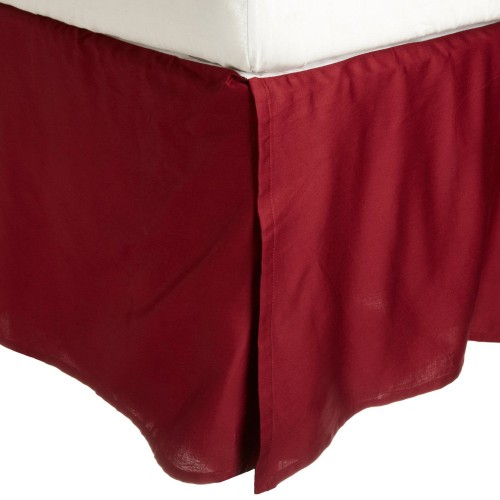-executive 3000 Mf3000kgbs 2lbg Executive 3000 Series King Bed Skirt, 2 Line Embroidery - Burgundy