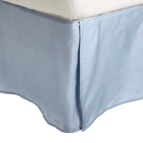 -executive 3000 Mf3000kgbs 2llb Executive 3000 Series King Bed Skirt, 2 Line Embroidery - Light Blue