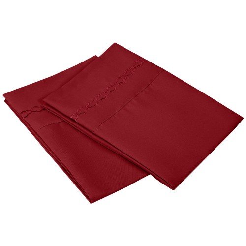 -executive 3000 Mf3000kgpc Clbg Executive 3000 Series King Pillow Cases, Clouds Embroidery - Burgundy