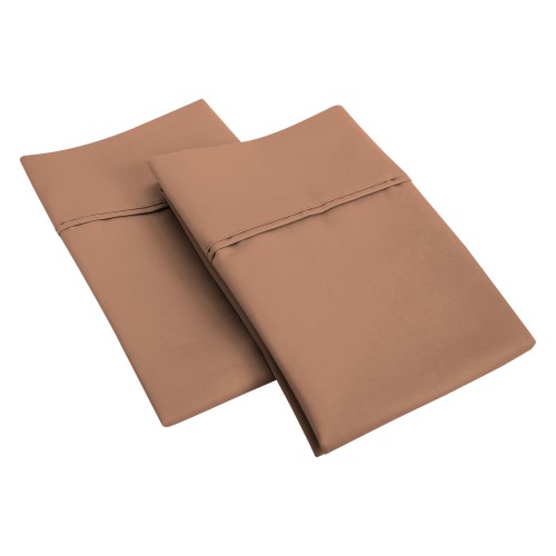 Cr1200kgpc Sltp 1200 King Pillowcase Set, Solid Cotton Rich - Taupe