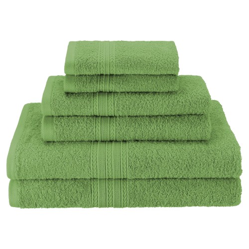 Ef-6 Pc Set Tg Eco-friendly 100 Percent Ringspun Cotton Towel Set - Terrace Green, 6 Pieces
