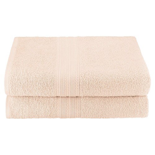 Ef-bsheet Iv Eco-friendly 100 Percent Ringspun Cotton Bath Sheet Towel Set - Ivory, 2 Pieces