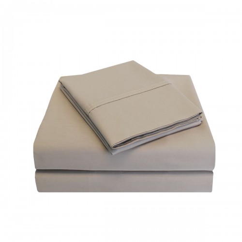 P300twsh Sltn 300 Twin Sheet Set, Percale Solid Patterned - Tan