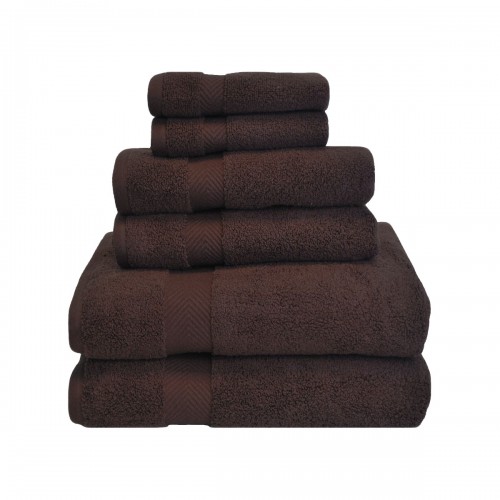 Zt 6 Pc Set Ex Zero Twist Cotton Towel Set - Expresso, 6 Pieces