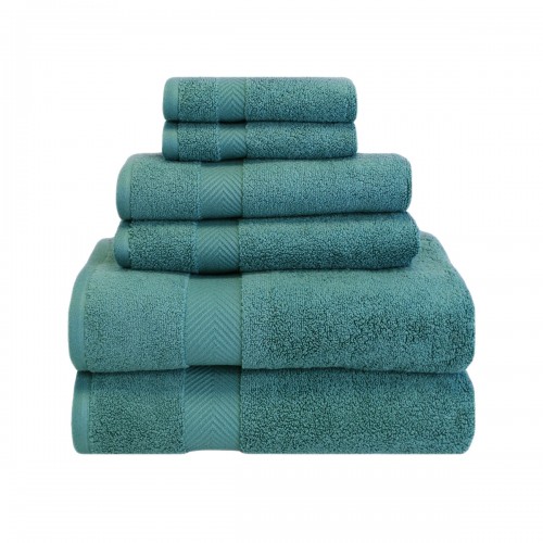 Zt 6 Pc Set Jd Zero Twist Cotton Towel Set - Jade, 6 Pieces