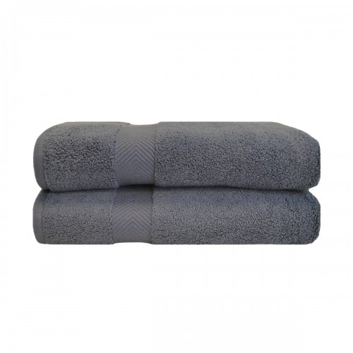 Zt Bsheet Gr Zero Twist Cotton Bath Sheet Set - Grey, 2 Pieces