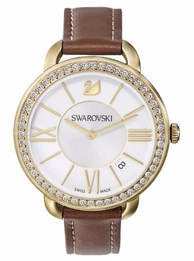 Aila Day Brown Yellow Gold-tone Ladies Watch 5095940