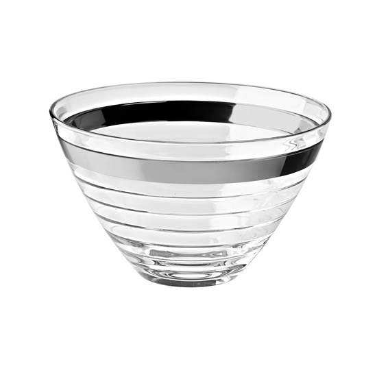 E65272 Glass Bowl With Platinum Band
