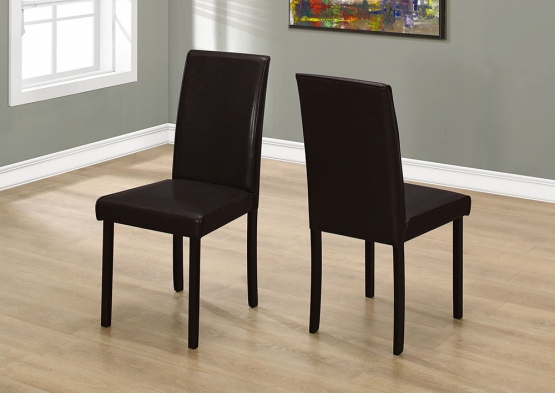 Dining Chair - 36 In. H, Dark Brown Leather Look