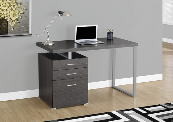 48 In. L, Left Or Right Facing Computer Desk - Grey