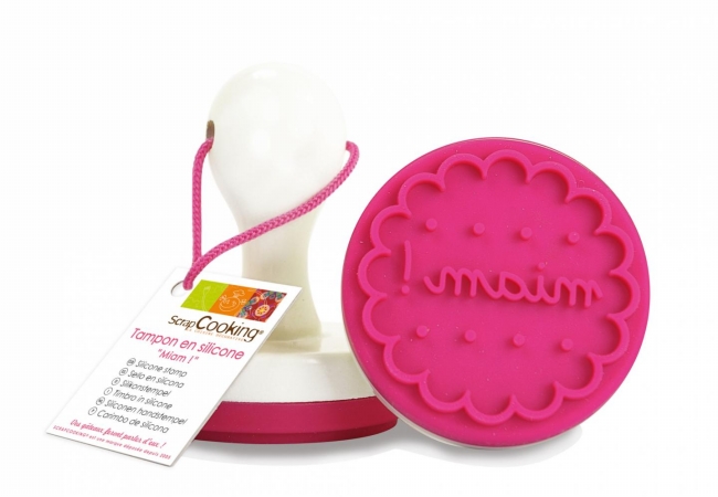 5130 Miam Silicone Stamp With Handle For Cookies And Fondant
