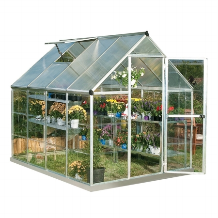 Hg5508 Hybrid Greenhouse - 6 X 8 Ft. - Silver