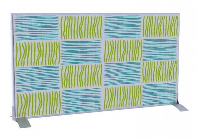 31330 Easyscreen Horizontal Divider Screen - Blue And Green Squares, Lines