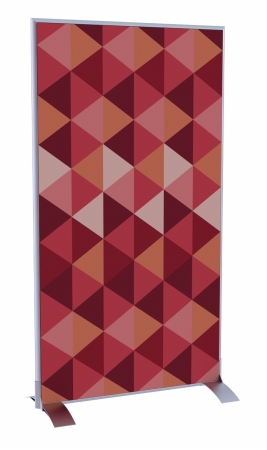 31300 Easyscreen Vertical Divider Screen - Maroon Triangles
