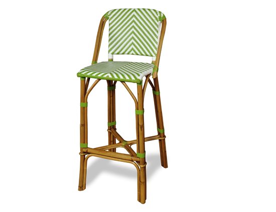 Progressive Furniture A146-42G Rum Point Rattan Bar Stool Green