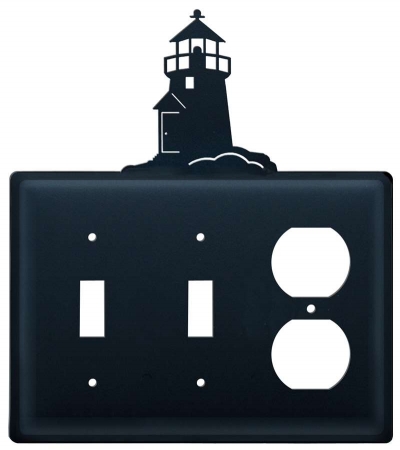 Esso-10 Double Switch & Single Outlet Cover - Lighthouse