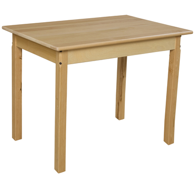 24 X 36 In. Rectangle Hardwood Table With 26 In. Legs