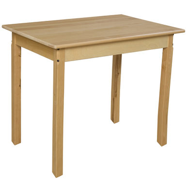 24 X 36 In. Rectangle Hardwood Table With 29 In. Legs