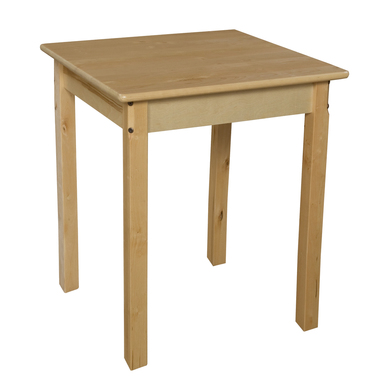 24 In. Square Hardwood Table With 29 In. Legs