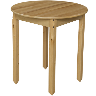 30 In. Round Hardwood Table With 29 In. Legs