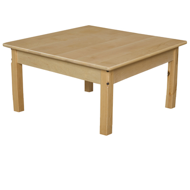 30 In. Square Hardwood Table With 14 In. Legs