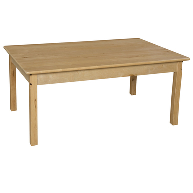 30 X 48 In. Rectangle Hardwood Table With 26 In. Legs