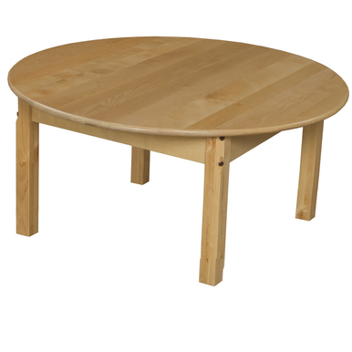 36 In. Round Hardwood Table With 14 In. Legs