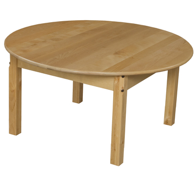 36 In. Round Hardwood Table With 16 In. Legs