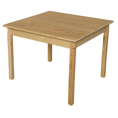 36 In. Square Hardwood Table With 26 In. Legs
