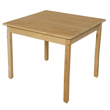 36 In. Square Hardwood Table With 29 In. Legs