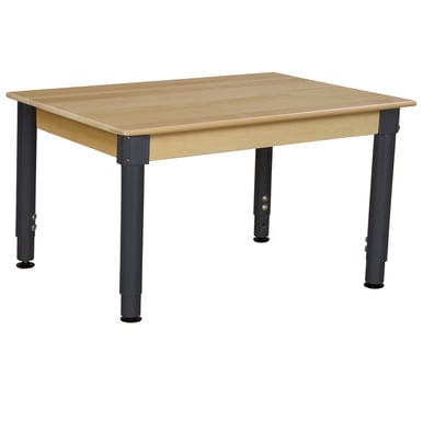 24 X 48 In. Rectangle Hardwood Table With Adjustable Legs 18-29 In.