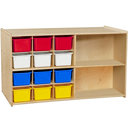 Double Mobile Storage With 25 Assorted Pastel Trays - Assembled