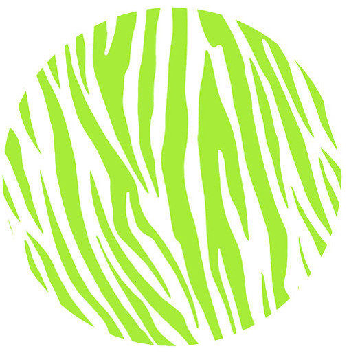 Trt-123 10 In. Wild Lime Zebra Round Trivet, Pack Of 3