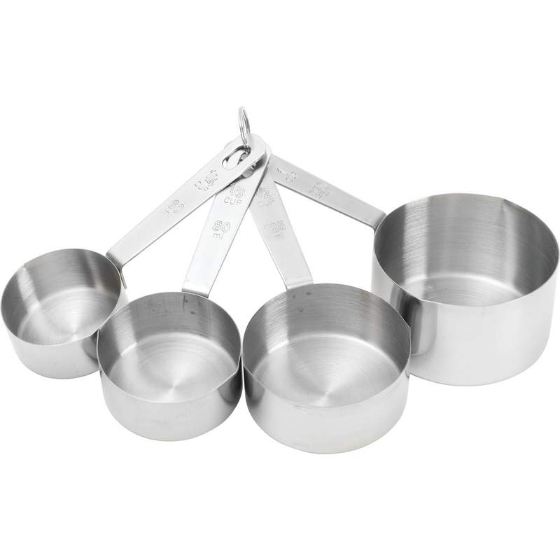 Bnfusa Ktcups4 Stainless Steel Measuring Cup Set With Etched Markings, 4 Piece