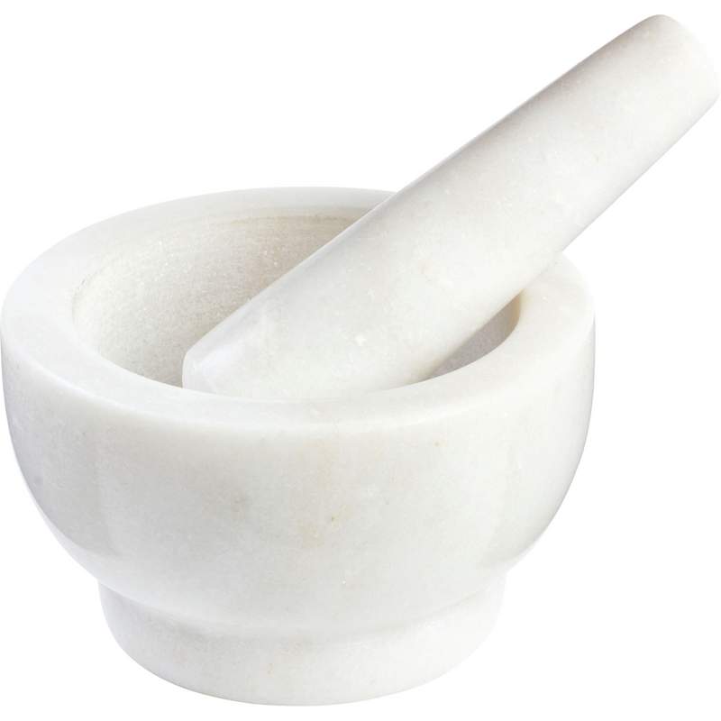Bnfusa Ktherbm Marble Mortar & Pestle With Rough Textured Stone For Grinding