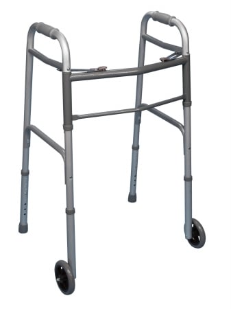 10-99011 Double Button Walker With Wheels
