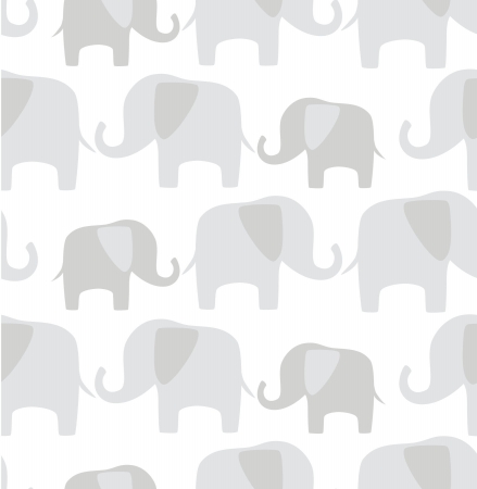 Nu1405 Elephant Parade Peel And Stick Wallpaper, Grey