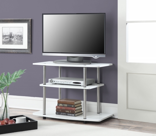 3 Tier Tv Stand, White