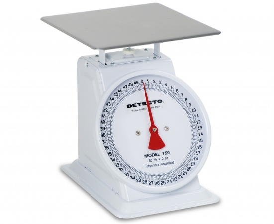 T50 Top Loading Fixed Dial Scale With No Bowl, 50 Lbs