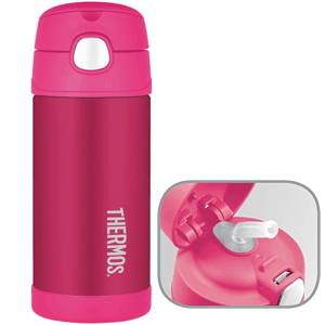 F4013pk6 Funtainer Stainless Steel Insulated Straw Bottle, Pink