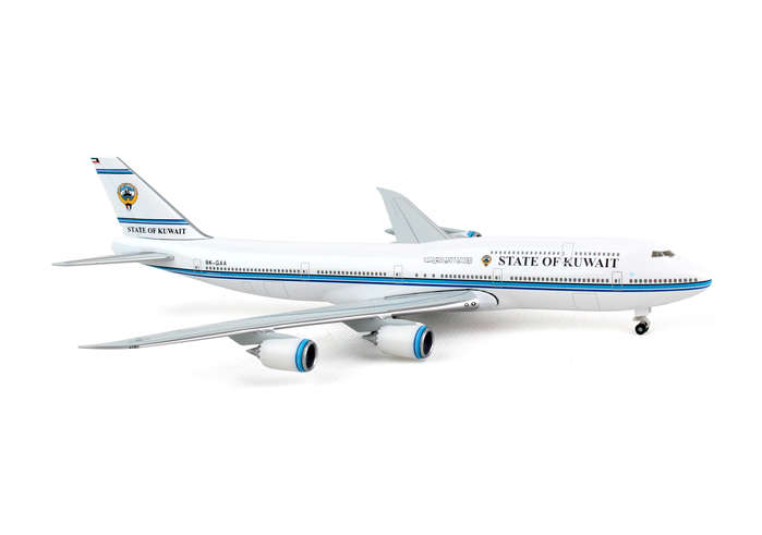 Hg5514 1-500 State Of Kuwait 747-8 Reg No. 9k-gaa Unflexed Wings