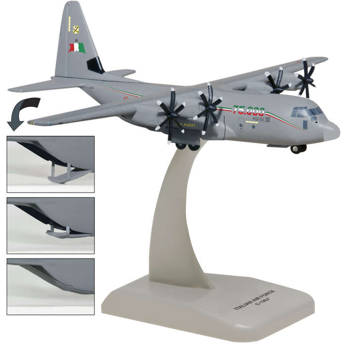 Hg5941 1-200 Italian Air Force C130j 75000 Flight Hrs With Stand